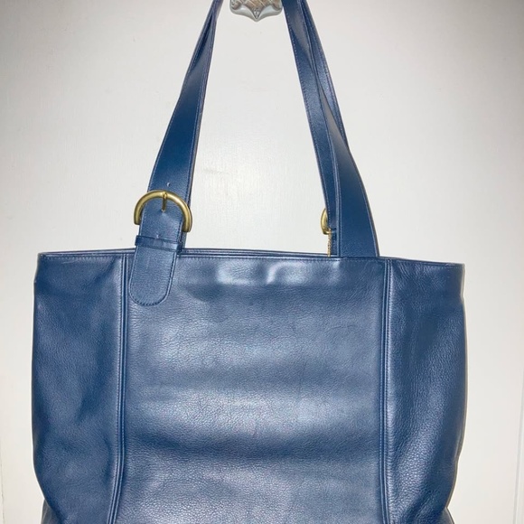 Coach Leather Large Tote. Waverly Style. Blue - Picture 2 of 6